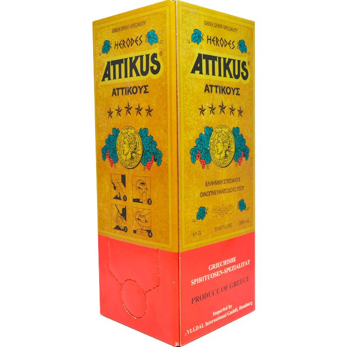 Бренди Атикус (Attikus) 2 литра в тетрапаке